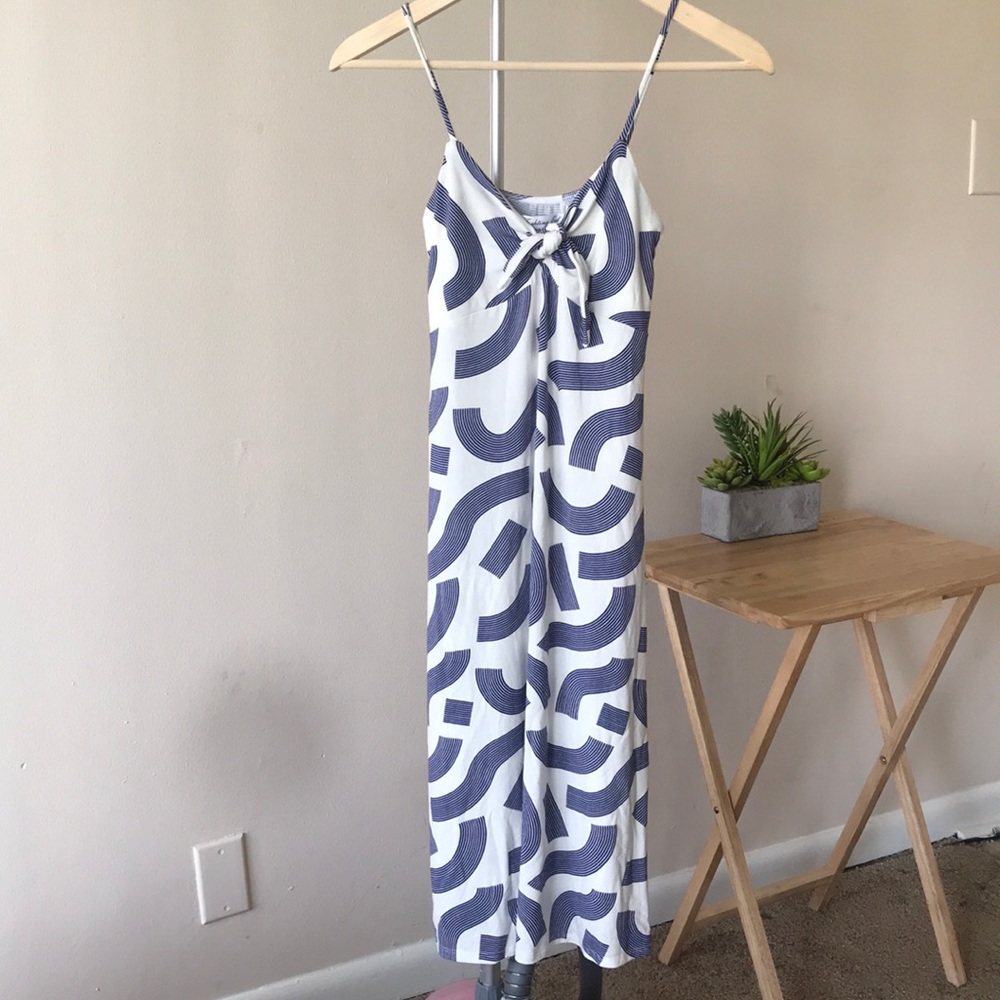 Fighting Eel Dress Jayden midi dress tie front XS